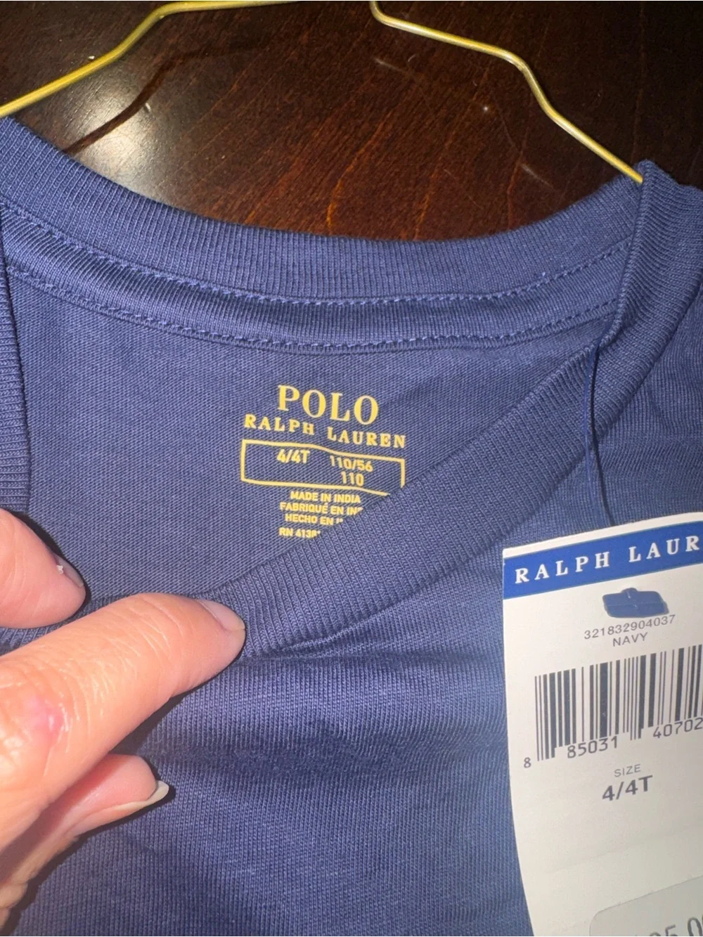 Polo by Ralph Lauren Boys' Navy Short-Sleeve Tee - 4T NWT